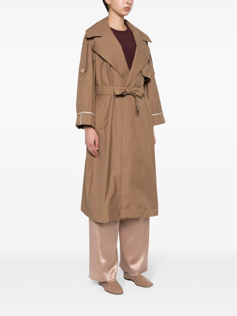 Max Mara Trenchcoat met ceintuur Bruin