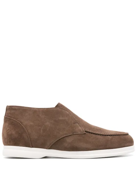 Doucal's Chukka round-toe suede loafers
