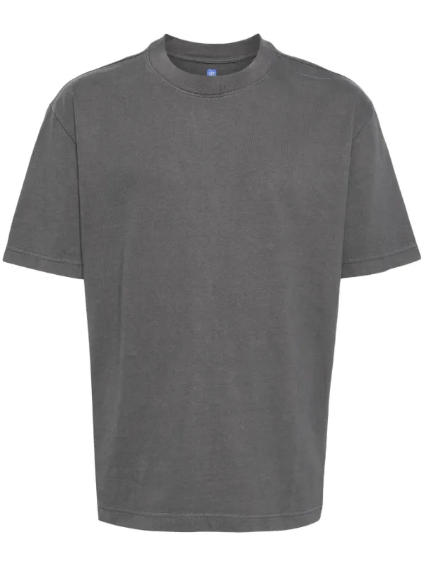 Yeezy crew neck Cotton T shirt Grey FARFETCH CA