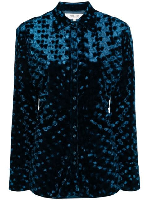 DVF Diane von Furstenberg Soluck velvet shirt