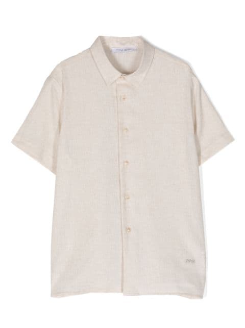 Paolo Pecora Kids embroidered-logo classic-collar shirt