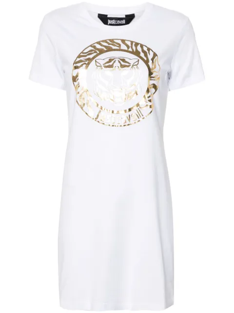 Just Cavalli Tiger Head-print mini dress