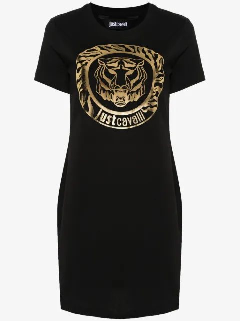 Just Cavalli playera con estampado de cabeza de tigre