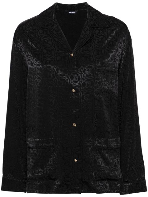 Just Cavalli camisa con logo en jacquard