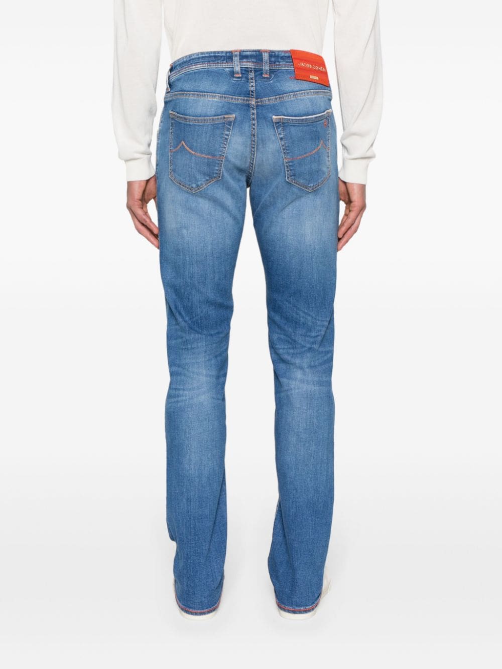 Shop Jacob Cohen Nick Mid-rise Slim-fit Jeans In Blau