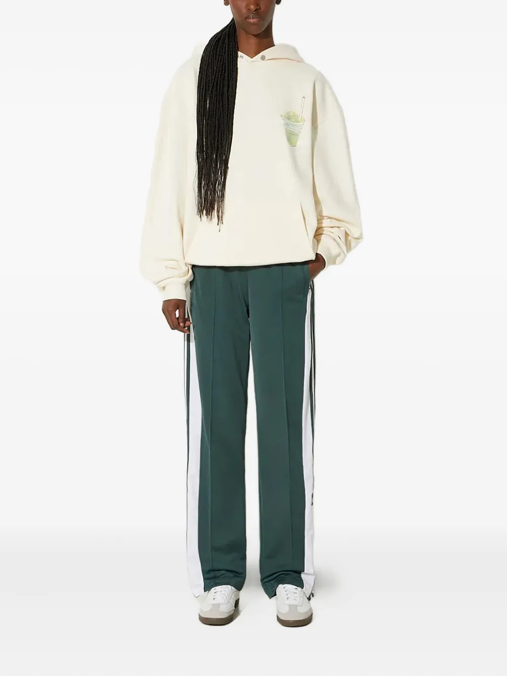 Filling Pieces Hoodie met print Beige