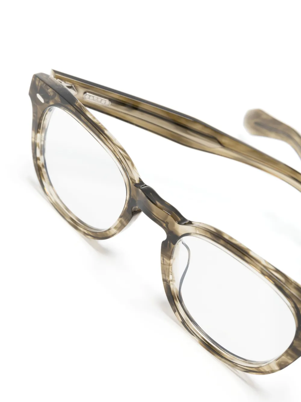 Shop Oliver Peoples Translucid Wayfarer-frame Glasses In Green