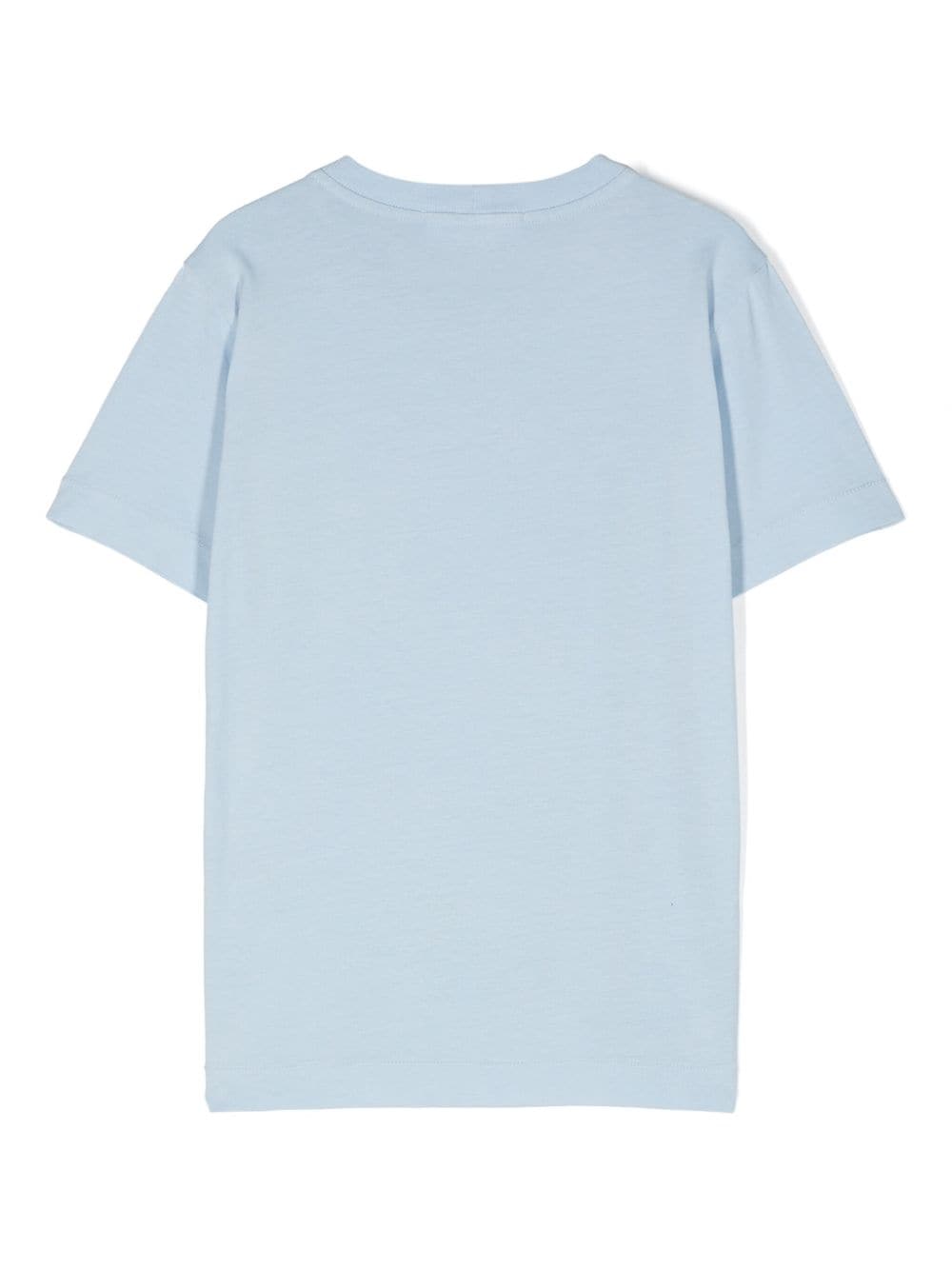 Shop Stone Island Junior Compass-motif Cotton T-shirt In Blue