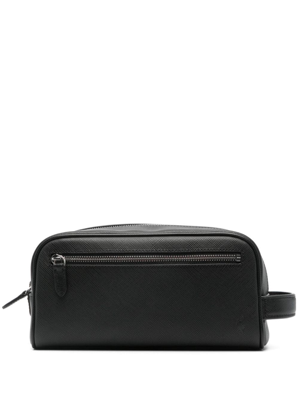 Polo Ralph Lauren Leather Wash Bag In Black