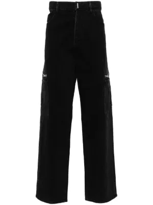 Givenchy logo-print straight-leg Jeans | Black | FARFETCH