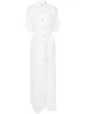 Amir Slama tied-waist shirt dress - White