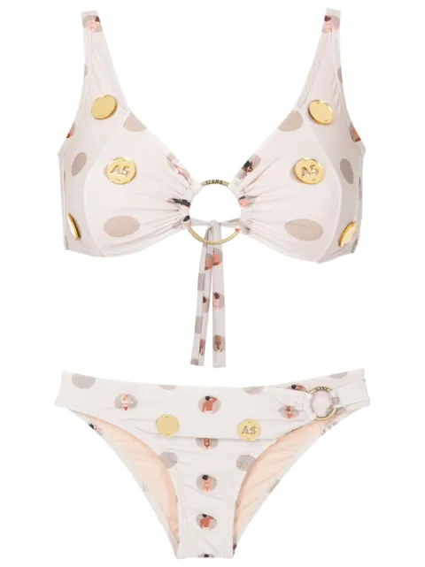 Amir Slama bikini con estampado gráfico