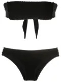 Amir Slama textured bandeau bikini - Black