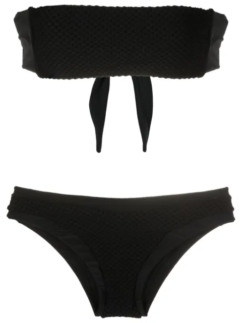 Amir Slama textured bandeau bikini