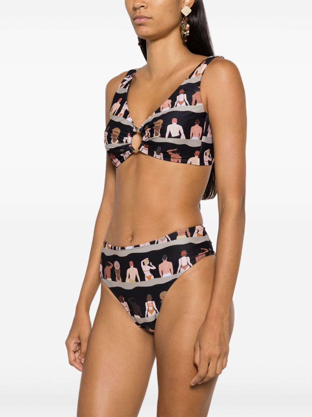 Shop Amir Slama Graphic-print Bikini In Black