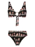 Amir Slama graphic-print bikini - Black