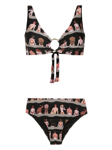 Amir Slama bikini à imprimé graphique