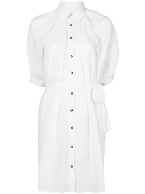 Robe-chemise à taille nouée - Amir Slama - Modalova