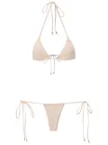 Amir Slama halterneck triangle bikini - Brown