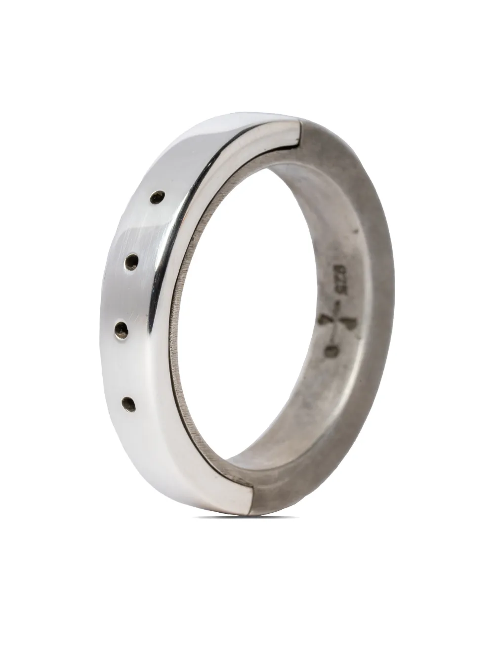 PARTS OF FOUR SISTEMA 4-HOLE STERLING-SILVER RING 
