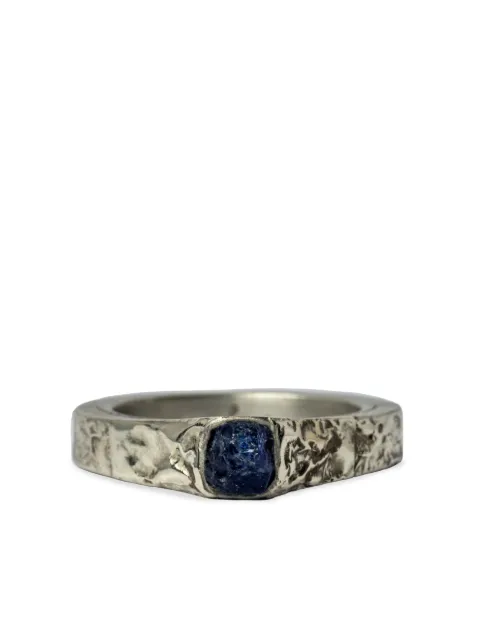 Parts of Four anillo en plata de ley con tanzanita en oro de 10kt