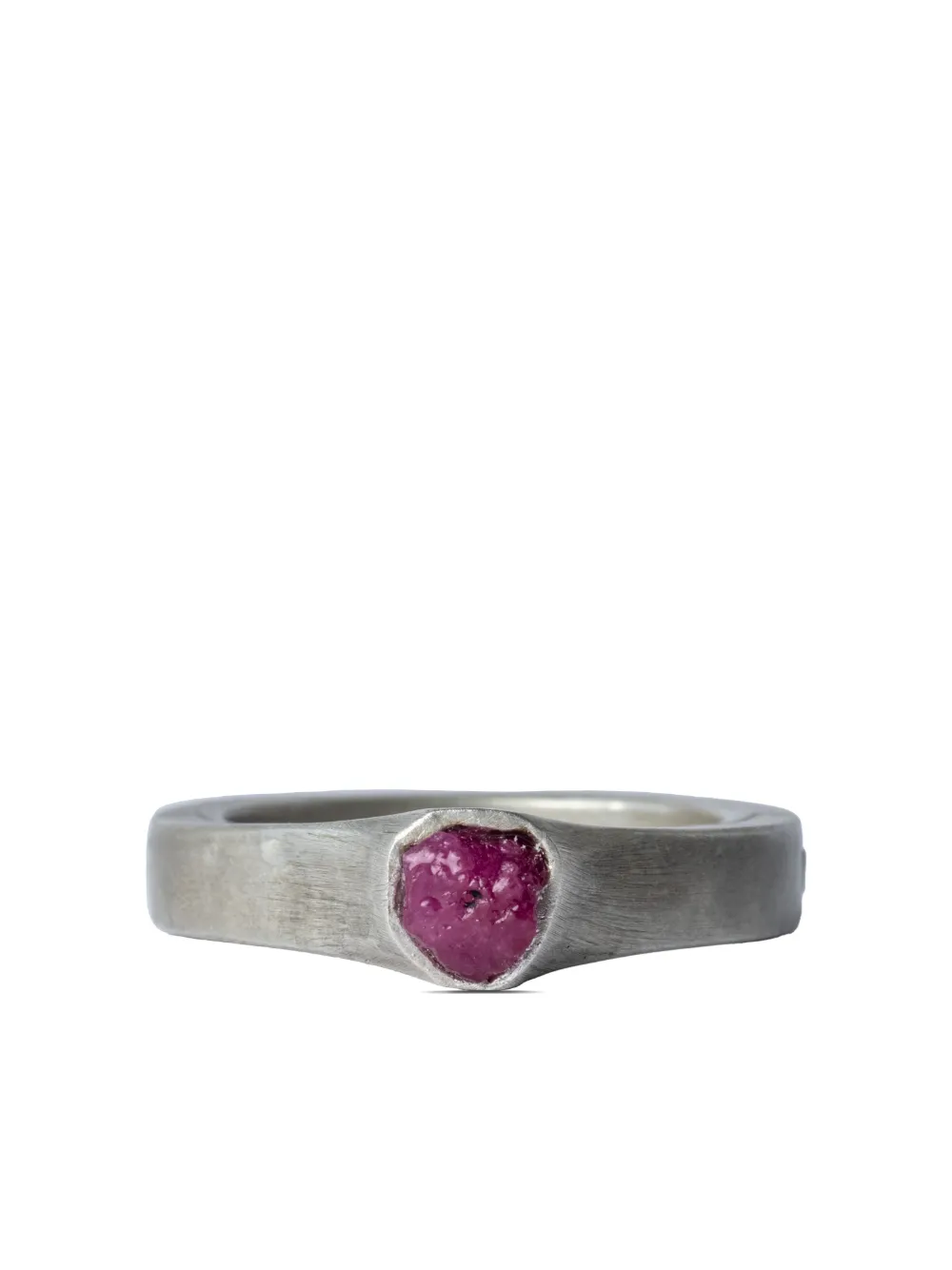 Parts Of Four Sistema Sterling-silver Ruby-slab Ring In Silber