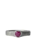 Parts of Four Sistema sterling-silver ruby-slab ring
