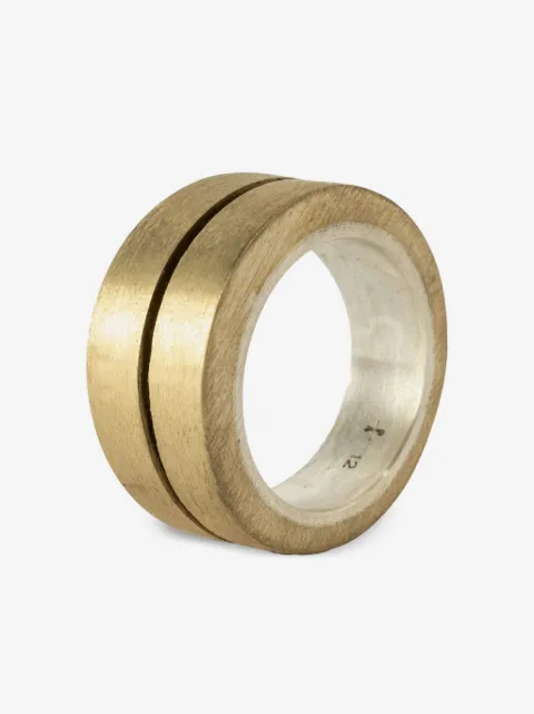 Parts of Four Crevice v2 matte-brass sterling-silver ring