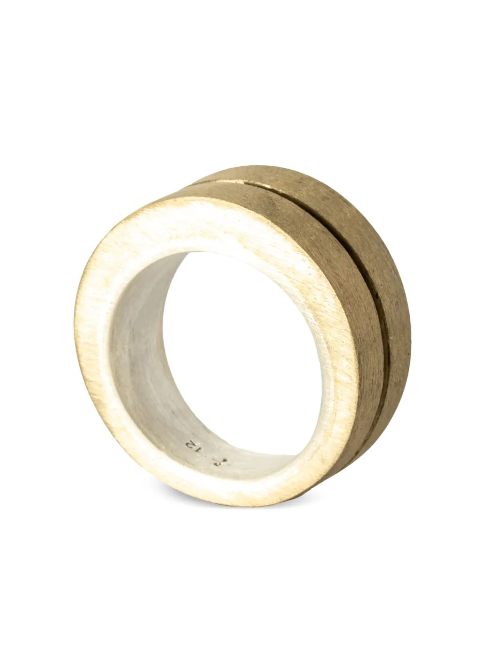 PARTS OF FOUR CREVICE V2 MATTE-BRASS STERLING-SILVER RING