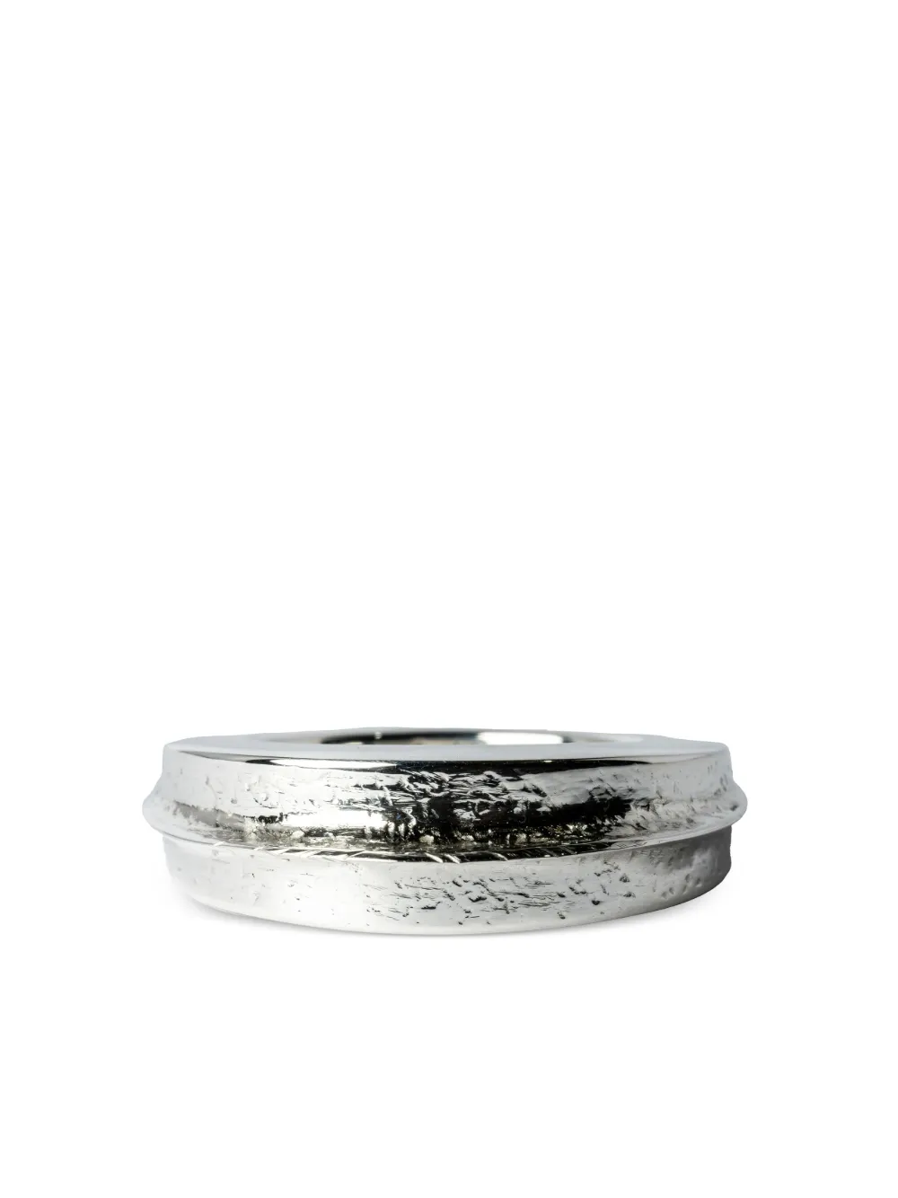 PARTS OF FOUR FOLDFORM CRESCENT STERLING SILVER RING