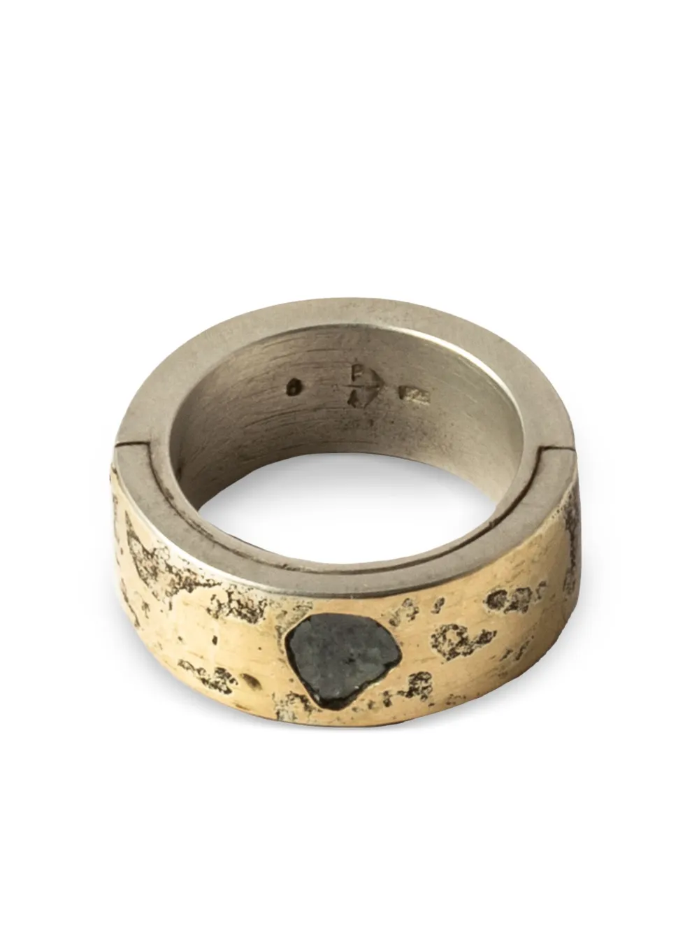 Parts of Four 18kt gold-plated Sistema blue diamond sterling-silver ring - Zilver