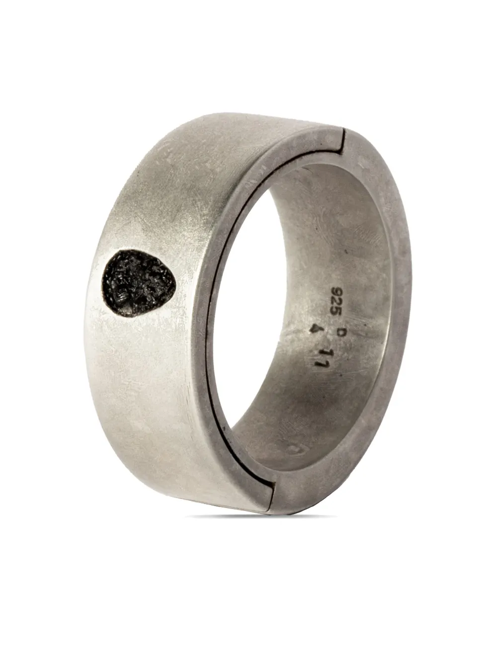 PARTS OF FOUR SISTEMA RING STERLING-SILVER BLACK-DIAMOND RING