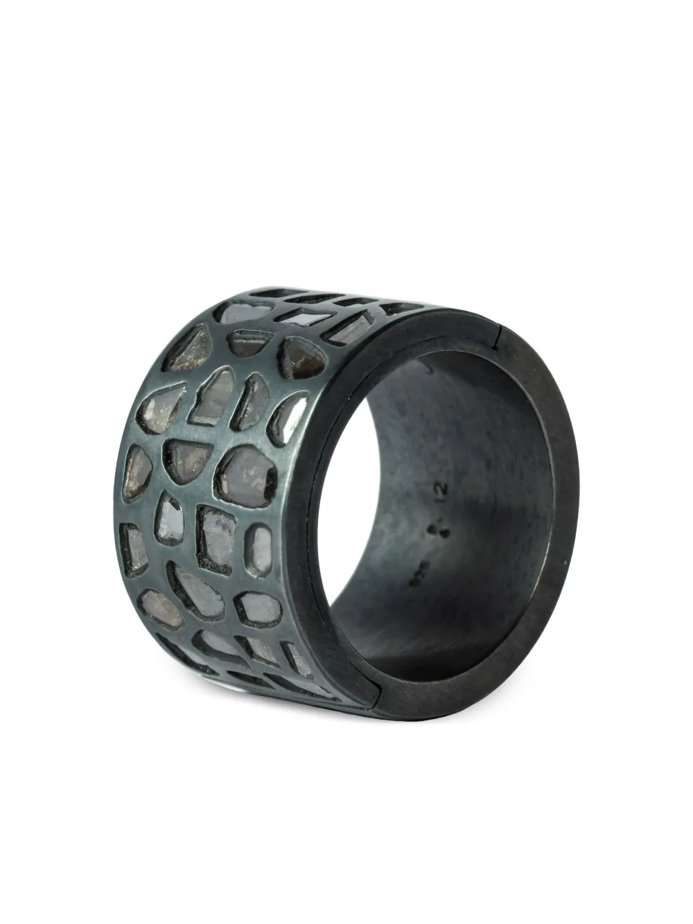 Parts of Four Sistema Mega Pavé diamond sterling-silver ring - Grijs