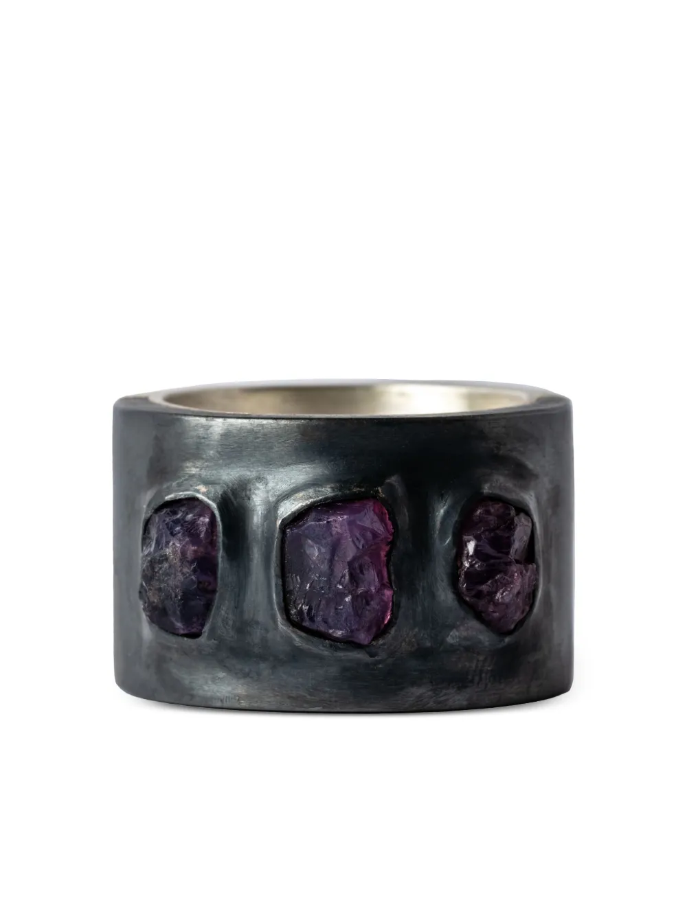 PARTS OF FOUR SISTEMA SAPPHIRE STERLING-SILVER RING