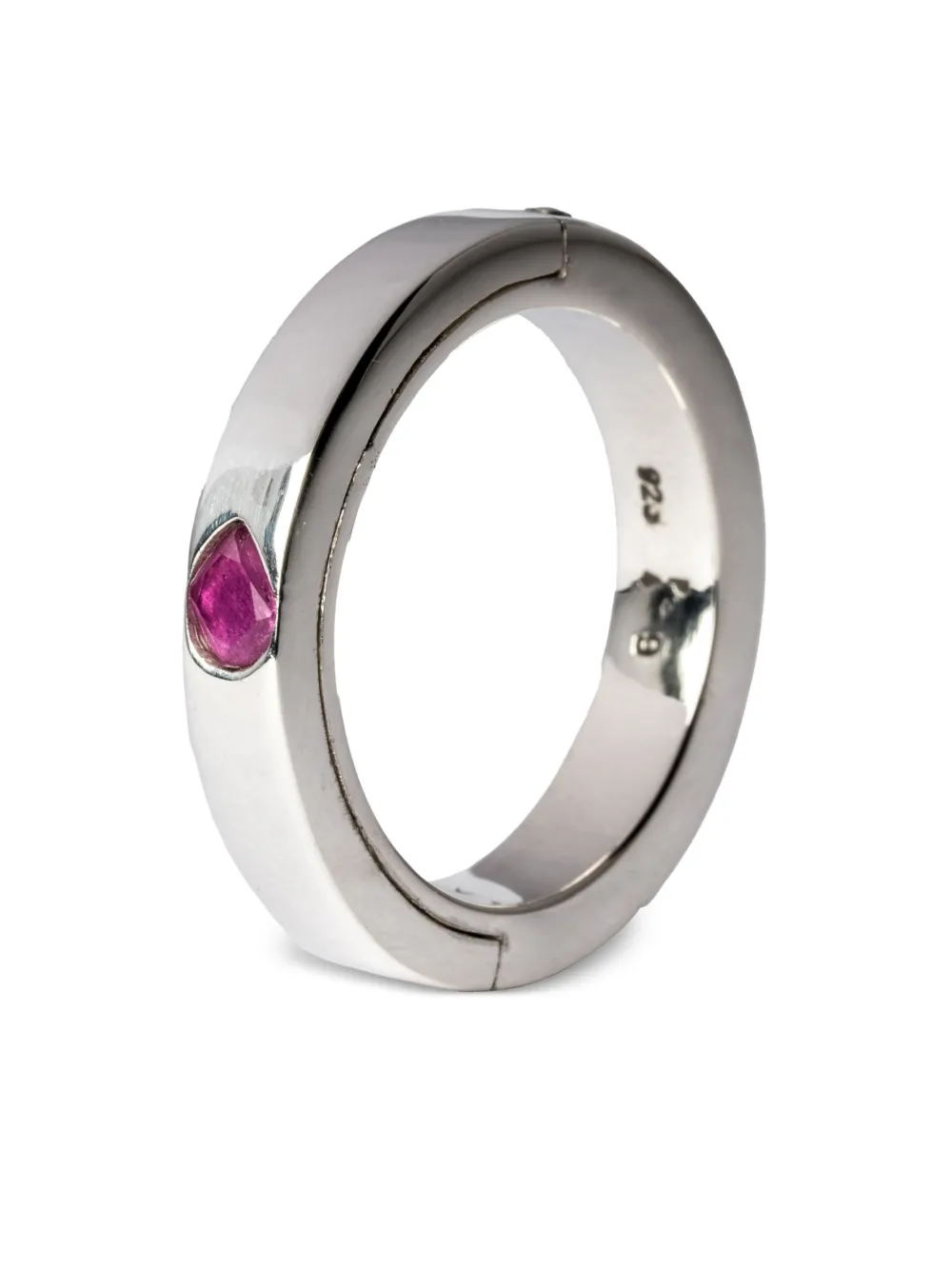 PARTS OF FOUR SISTEMA RUBY STERLING-SILVER RING