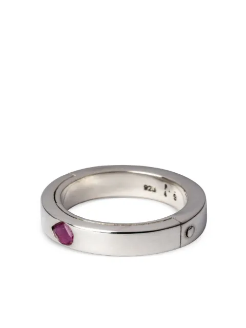 Parts of Four bague Sistema en argent sterling sertie de rubis