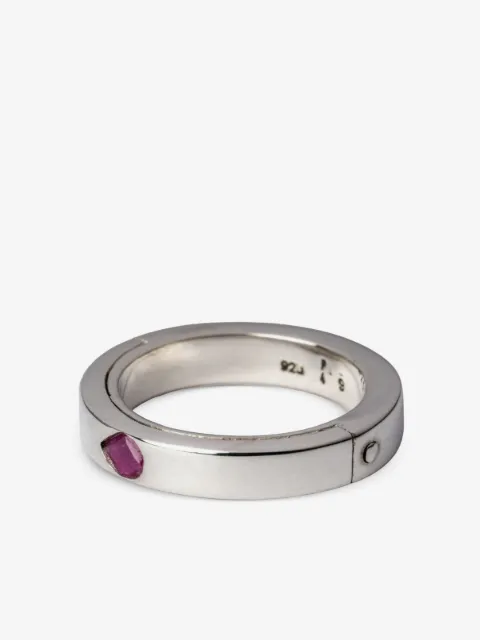 Parts of Four bague Sistema en argent sterling sertie de rubis