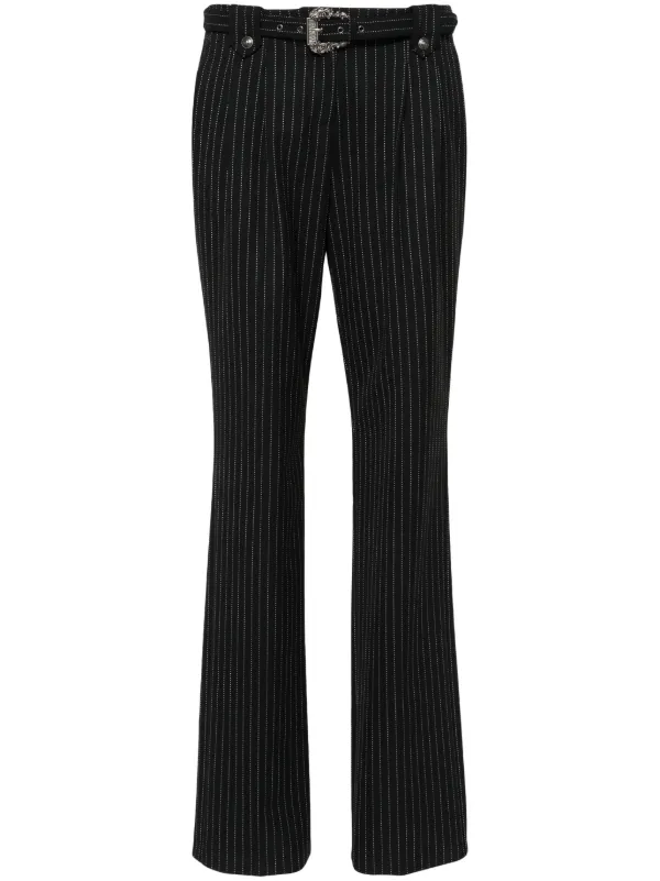 パンツ VERSACE Women Straight Pants 1008222 1A05161 1B000 VERSACE Leather straight-leg pants | NET-A-PORTER
