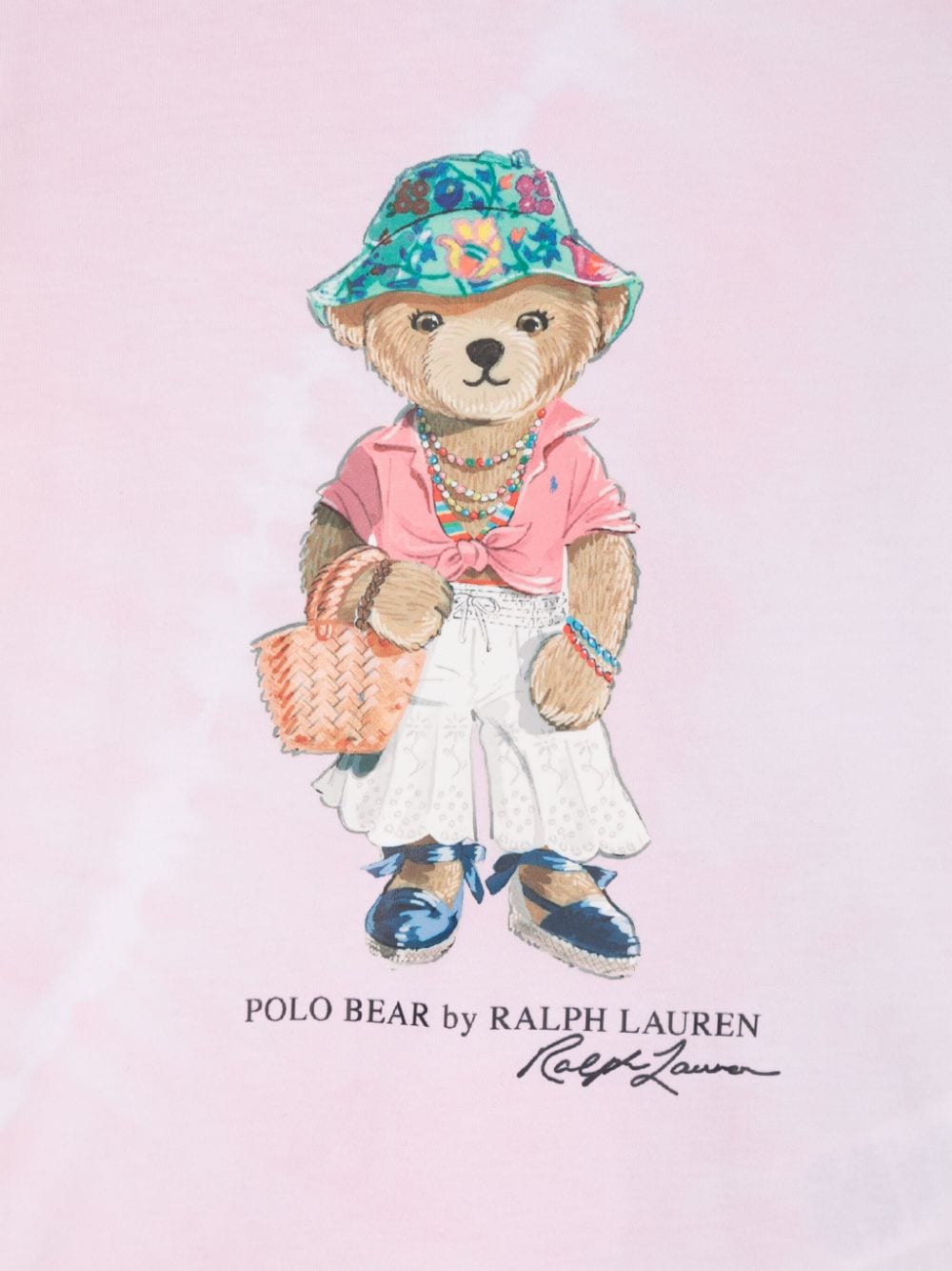 Shop Ralph Lauren Polo Bear Cotton T-shirt In Rosa
