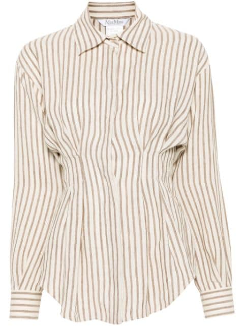 Max Mara Eritrea striped linen shirt