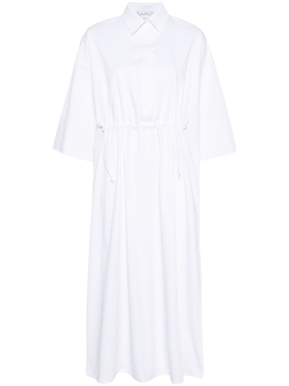 Max Mara Eulalia Midi Shirt Dress In Bianco_ottico