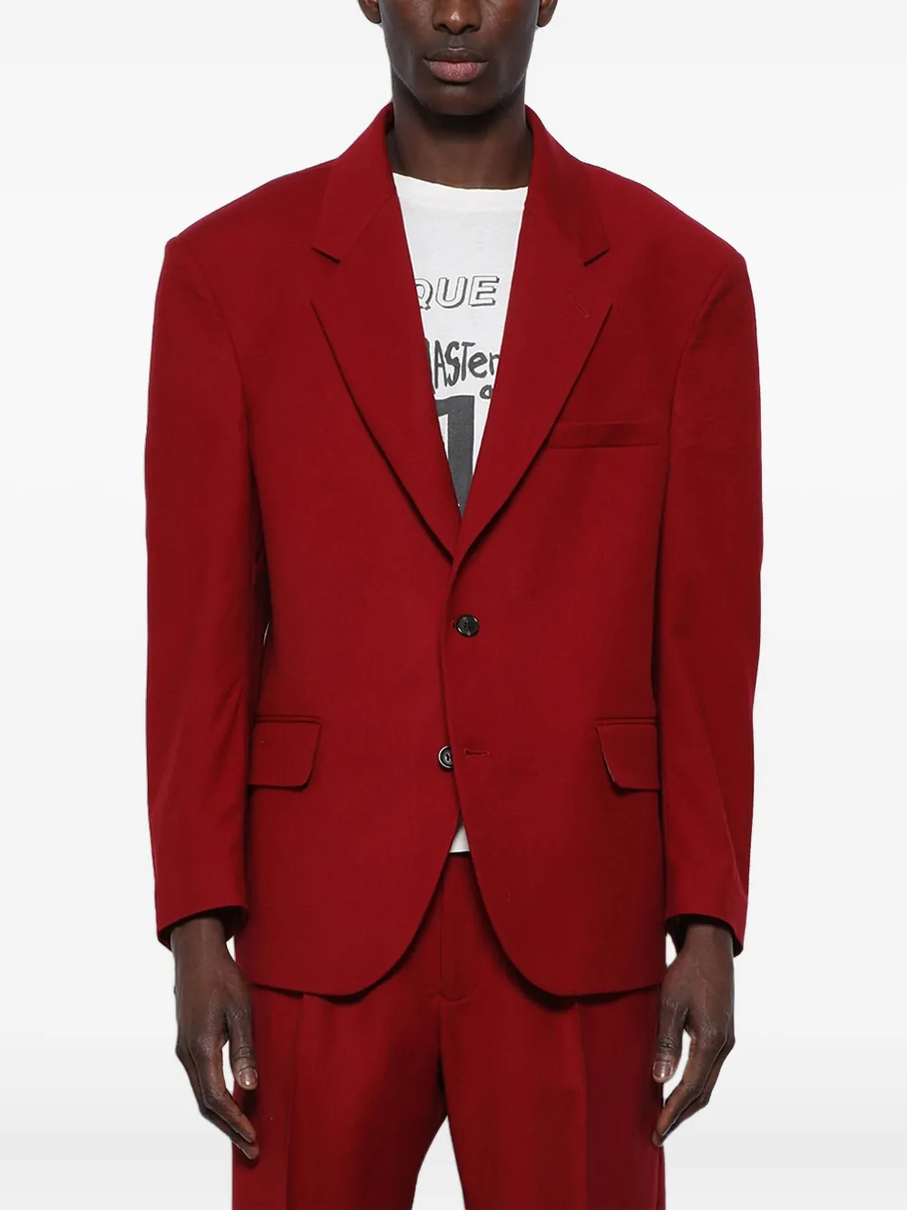 Enfants Riches Déprimés Blazer met enkele rij knopen Rood