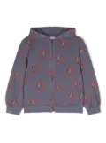 Bobo Choses Masks-print zipped hoodie - Purple