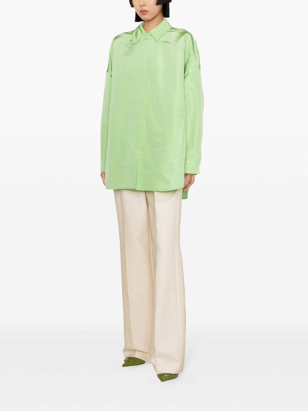 Valentino Garavani Shirtjack met lange mouwen Groen