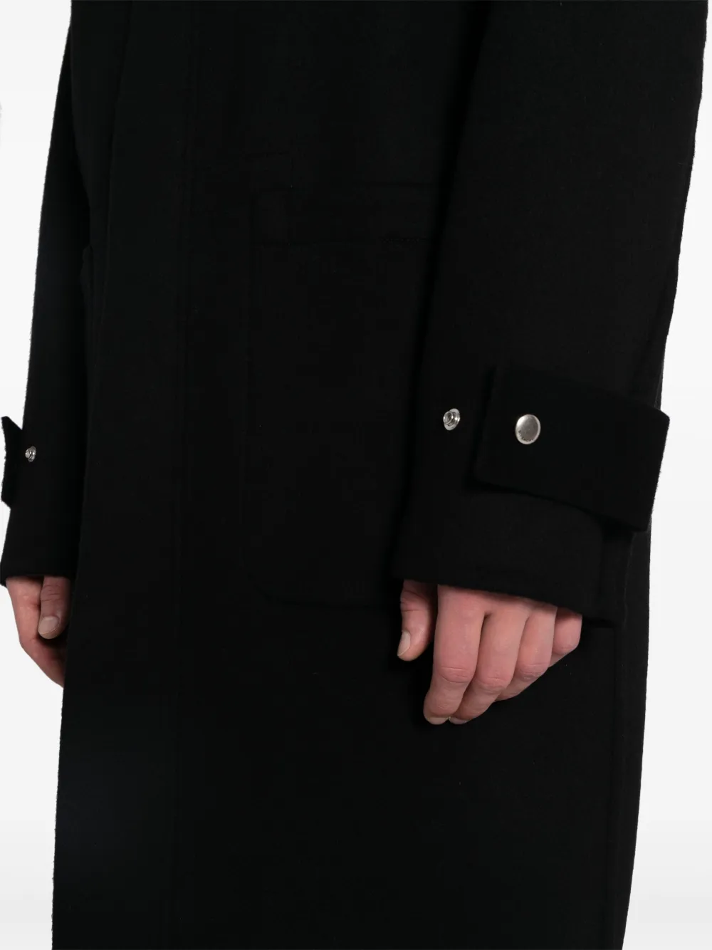 Givenchy Jas met enkele rij knopen en capuchon Zwart