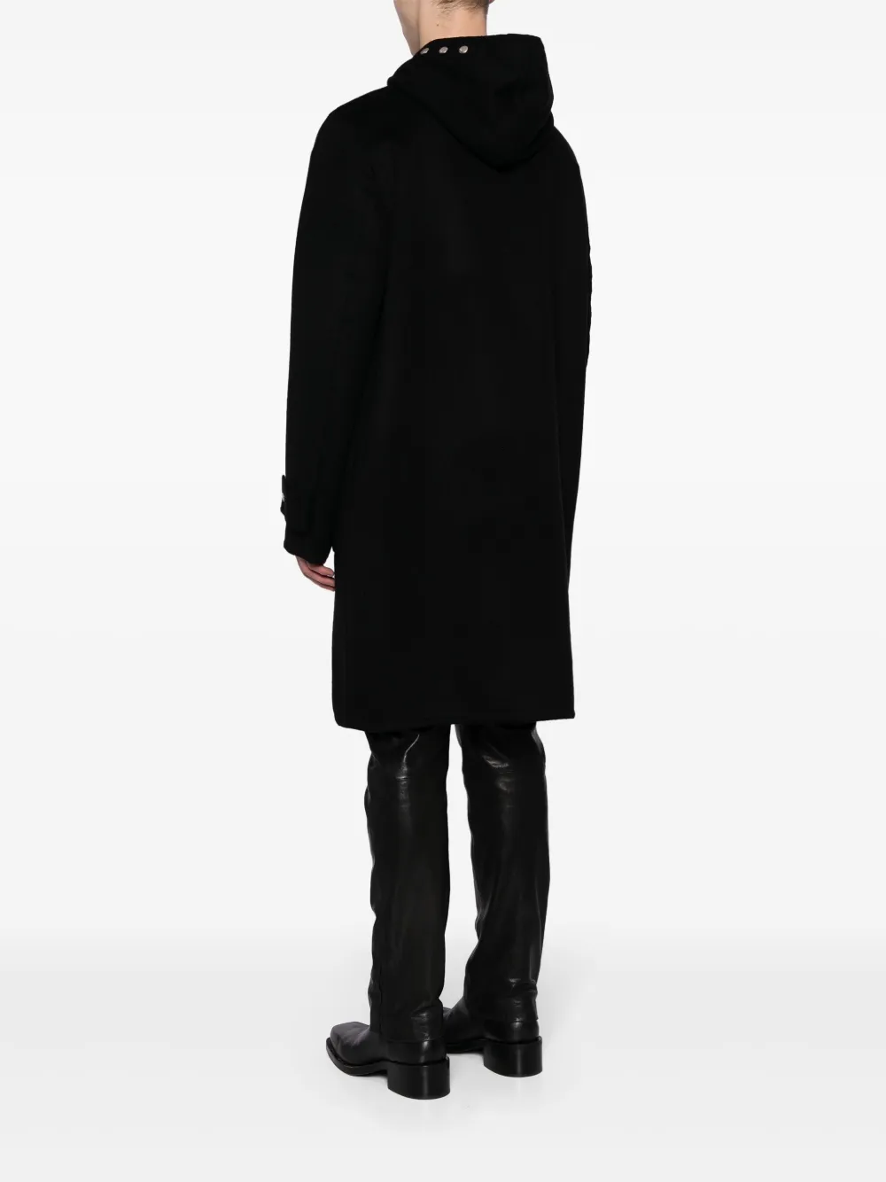 Givenchy Jas met enkele rij knopen en capuchon Zwart
