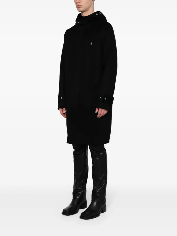 Givenchy Hooded single-breasted Coat | Black | FARFETCH