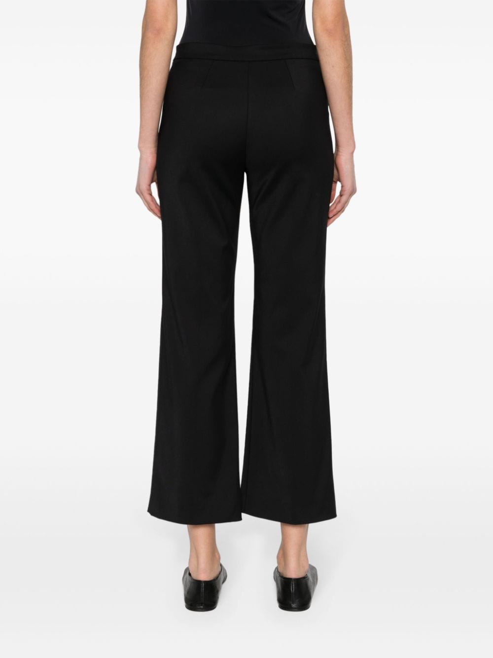 Shop 's Max Mara Conico Twill Flared Trousers In Black