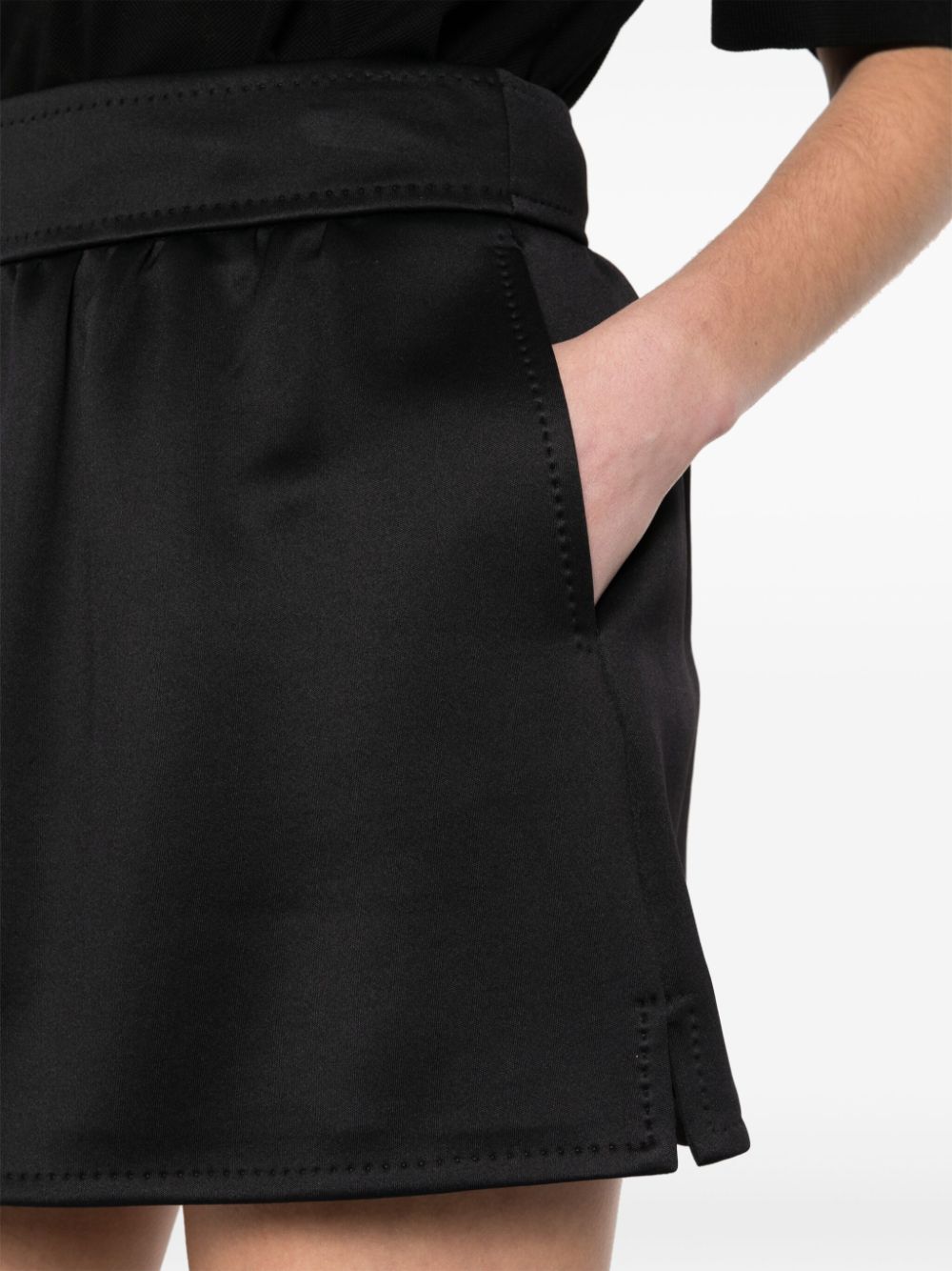 Shop Max Mara Nettuno Scuba Mini Skirt In Black