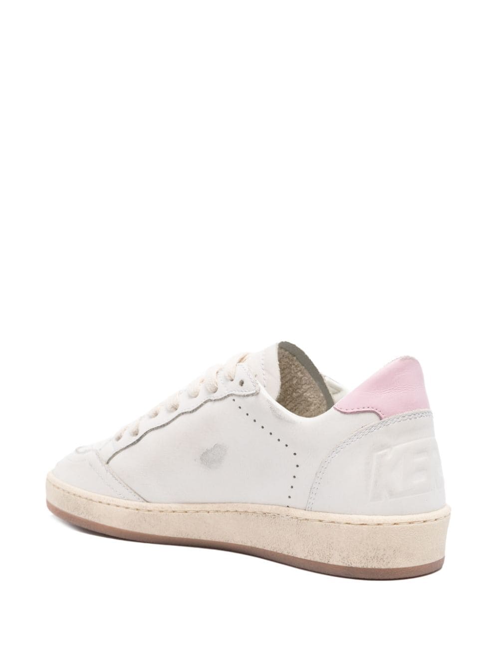 Shop Golden Goose Ball Star Leather Sneakers In Neutrals